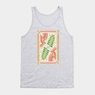 Zamioculcas Zamiifolia ZZ Plant Illustration with Playing Card Design for Plant Mom Plant Daddy Tank Top